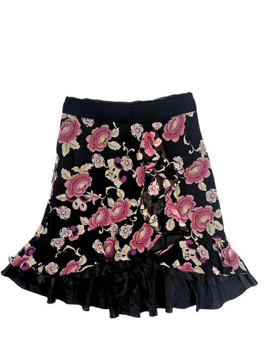 Laundry by Shelli Segal Silk Floral Skirt