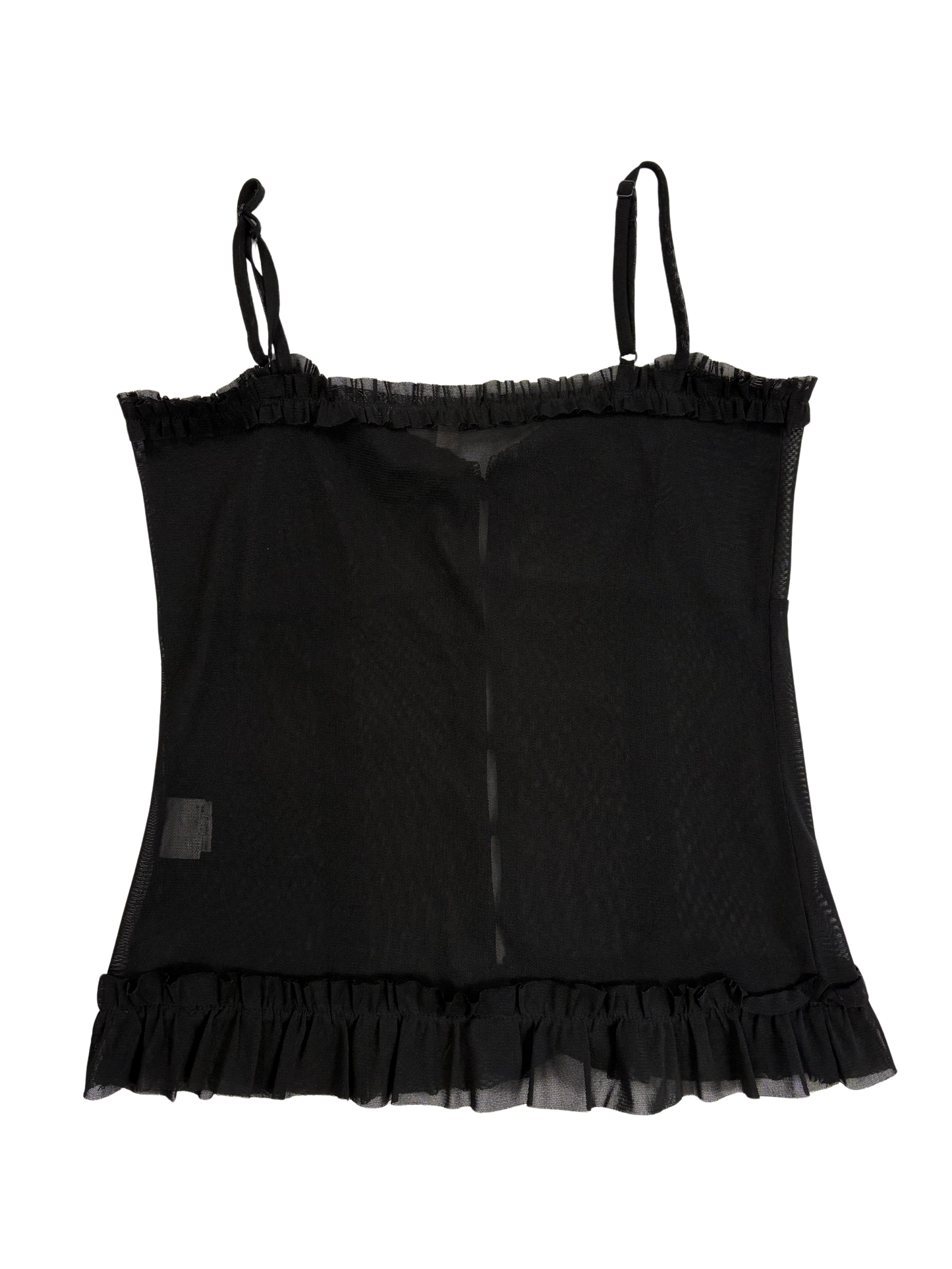 Nanette Lepore Sheer black cami top