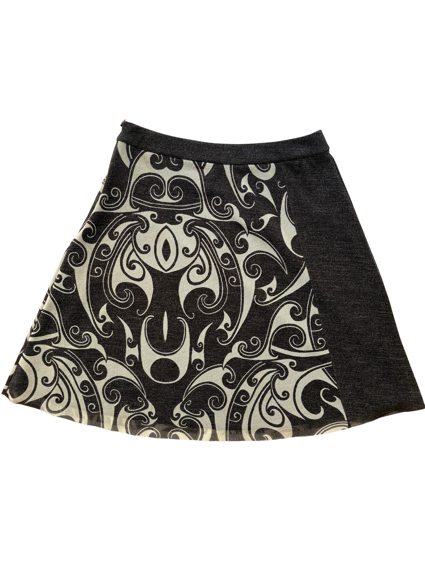 Vivienne Tam Charcoal Wave Deadstock Skirt