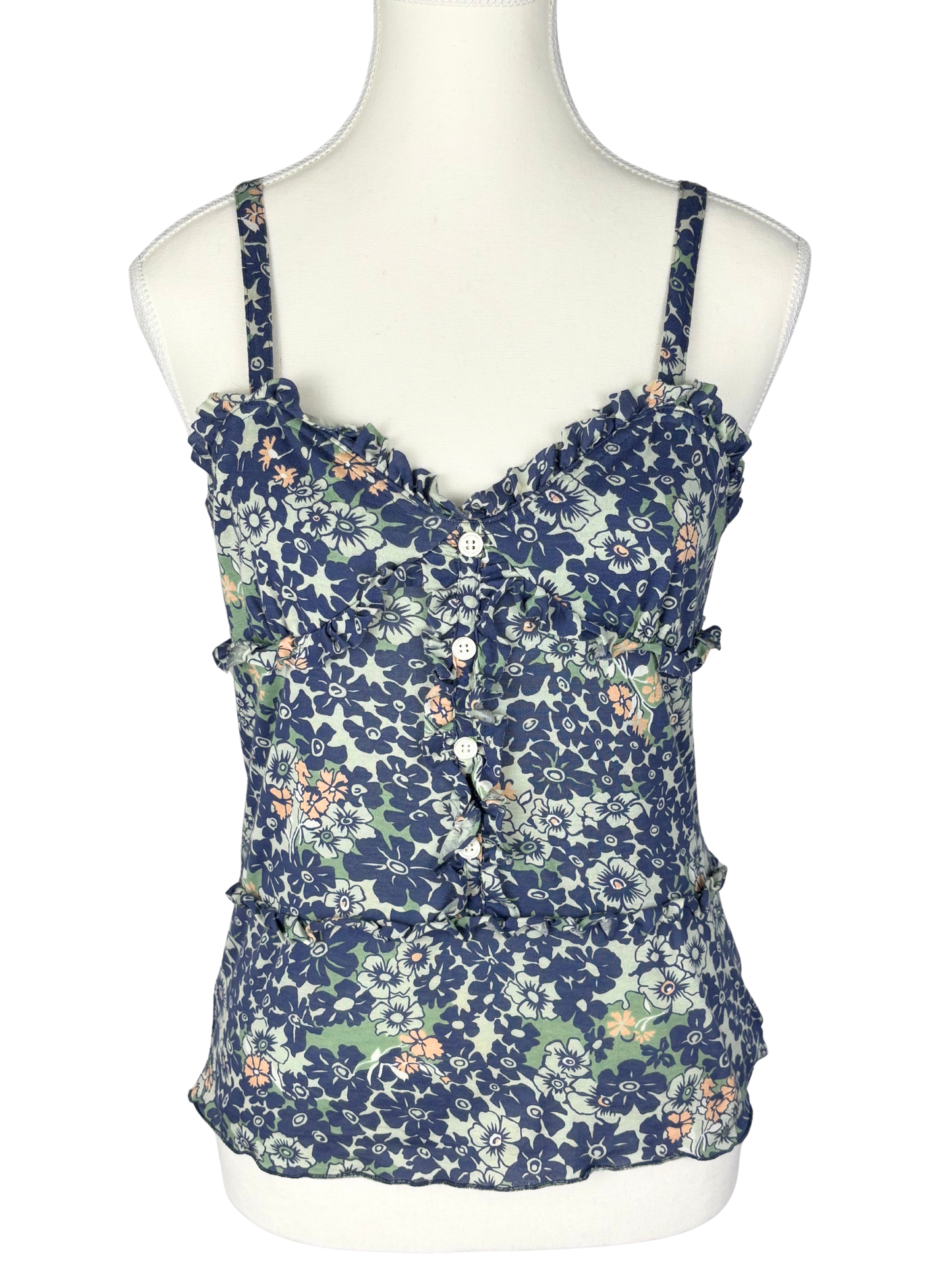 Marc by Marc Jacobs Blue Floral Camisole Top