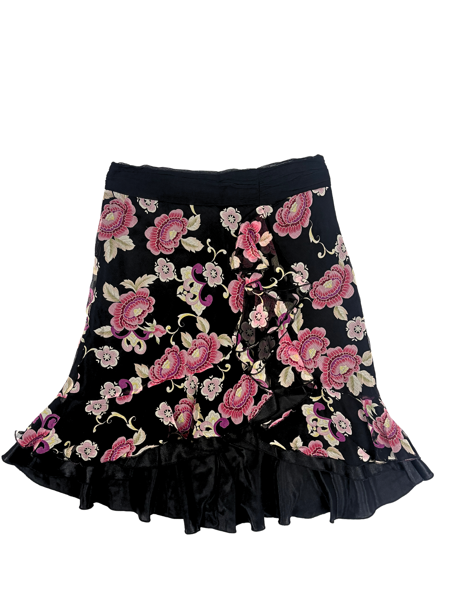 Laundry by Shelli Segal Silk Floral Skirt