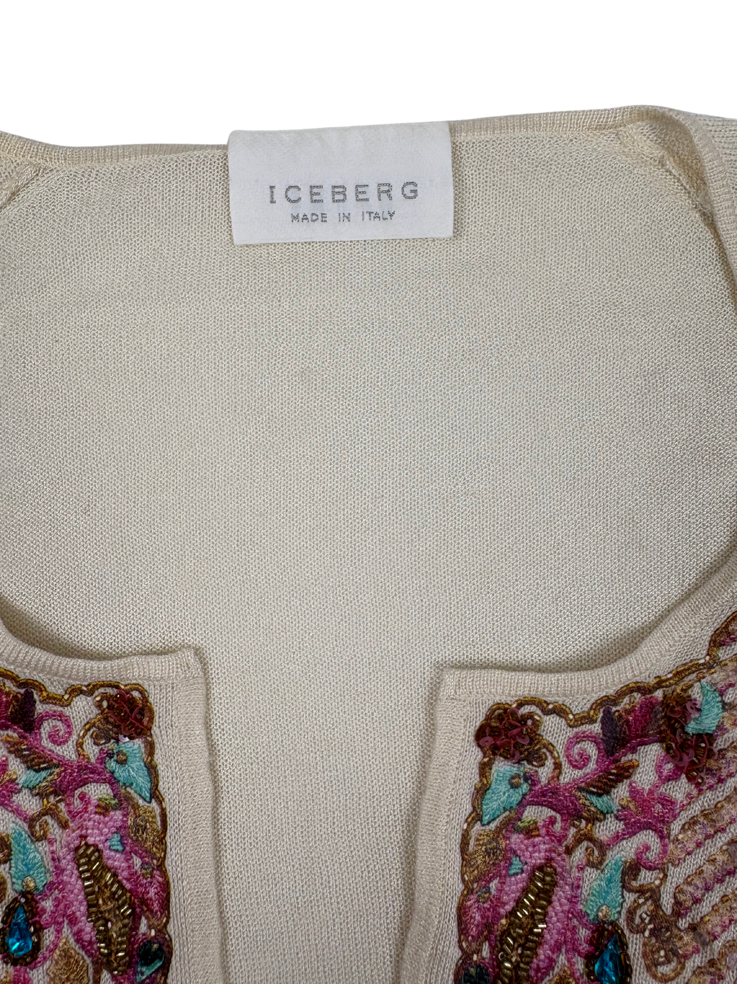 Iceberg beaded Silk knit top