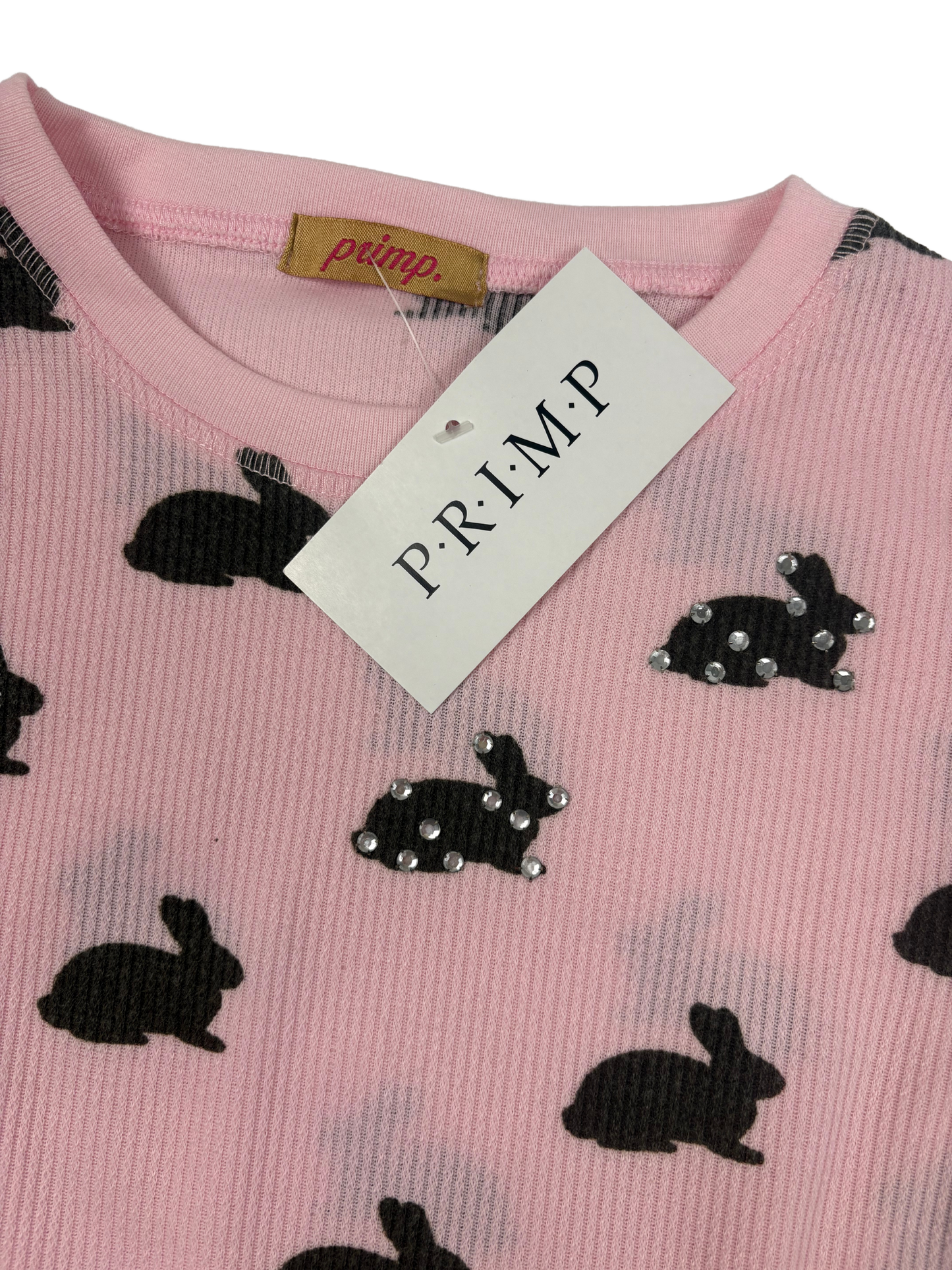 PRIMP Deadstock Pink Bunny Long Sleeve Top