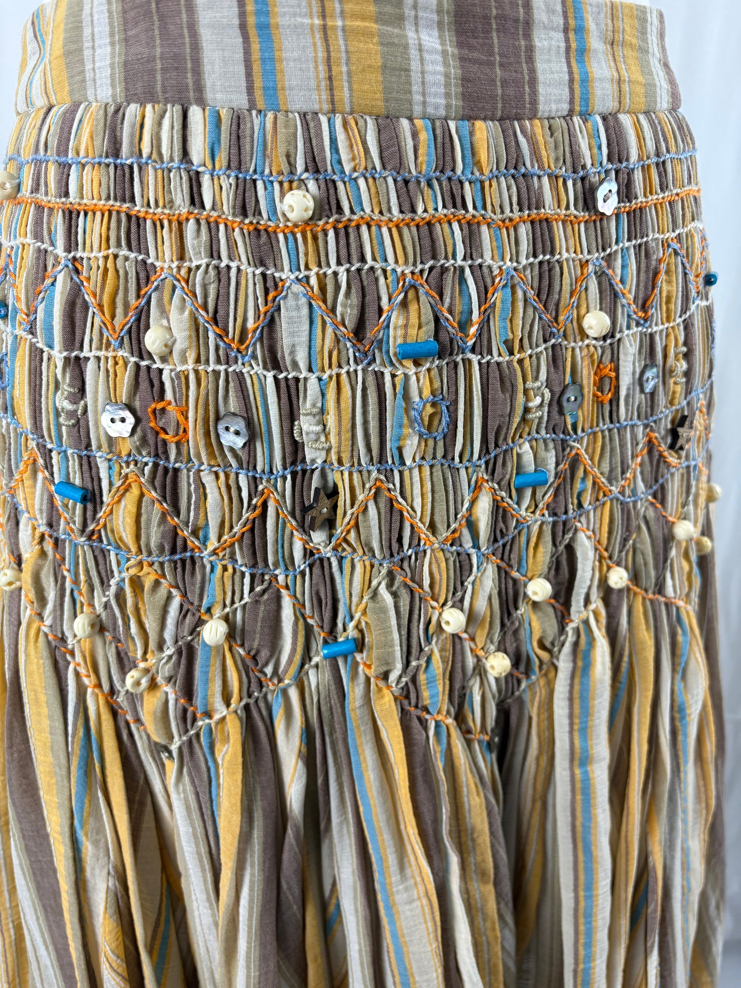 Matthew Williamson Striped Embellished Deadstock Skirt