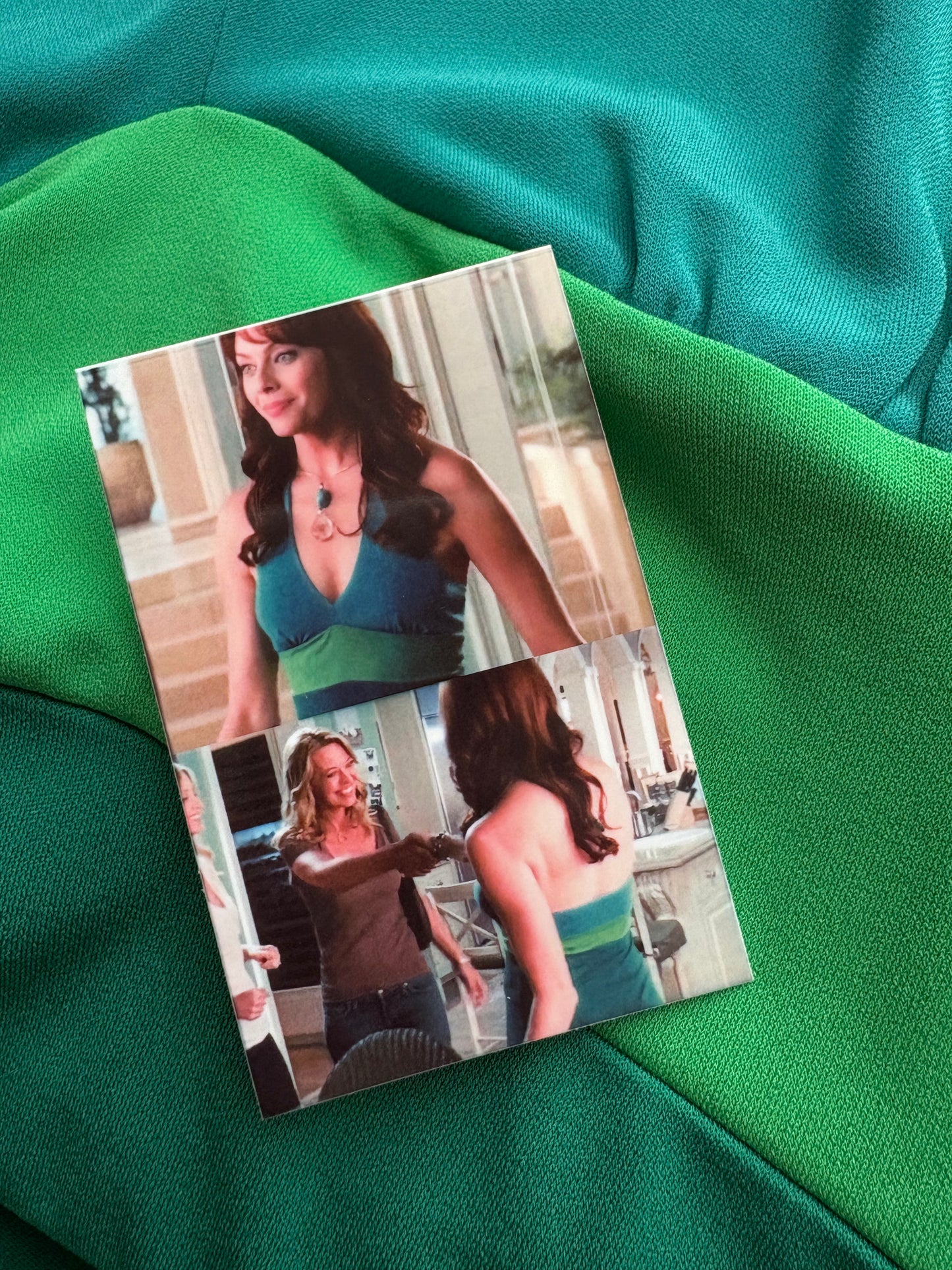 BCBGMAXAZRIA Aqua & Green Halter Dress