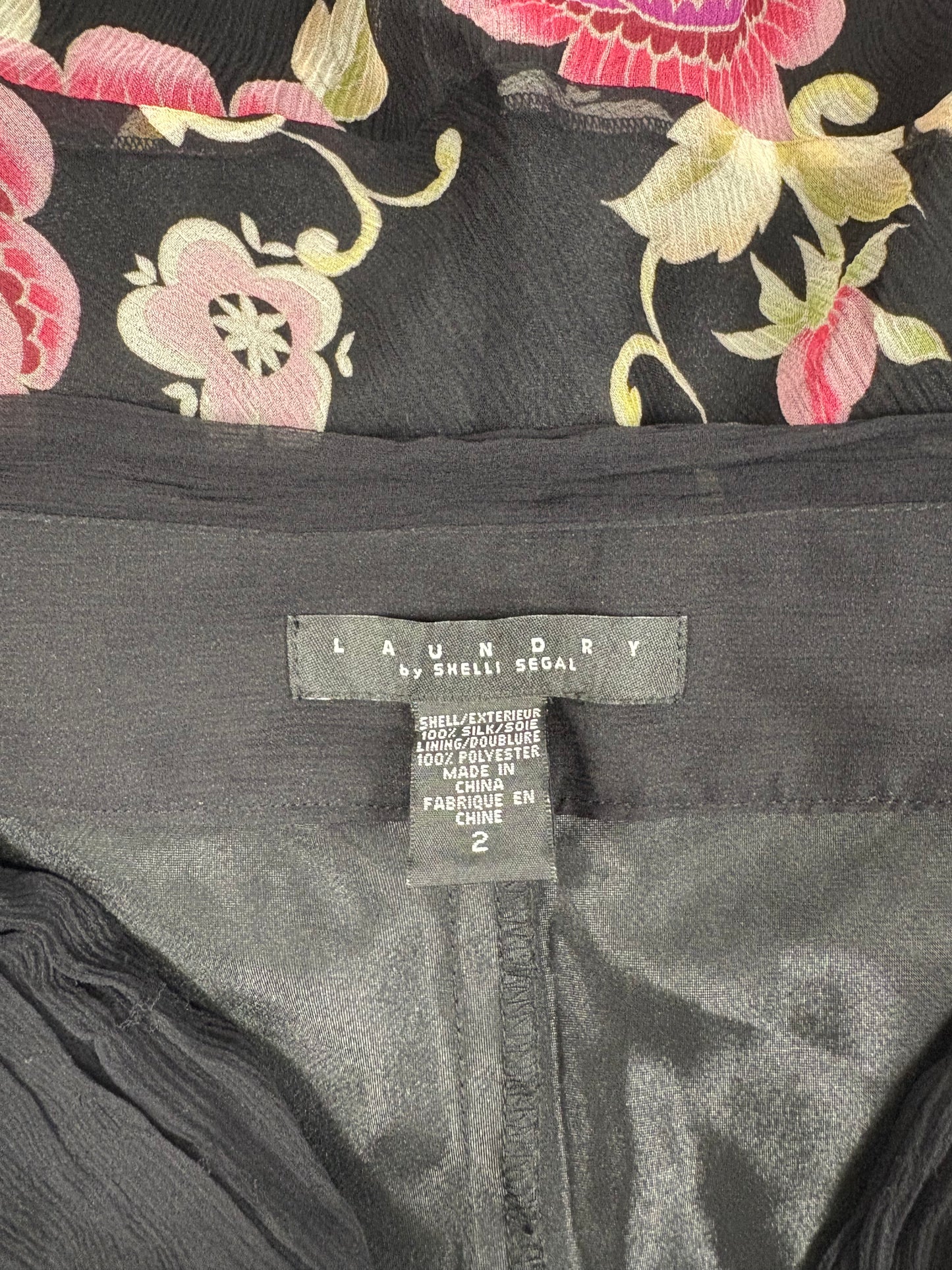 Laundry by Shelli Segal Silk Floral Skirt