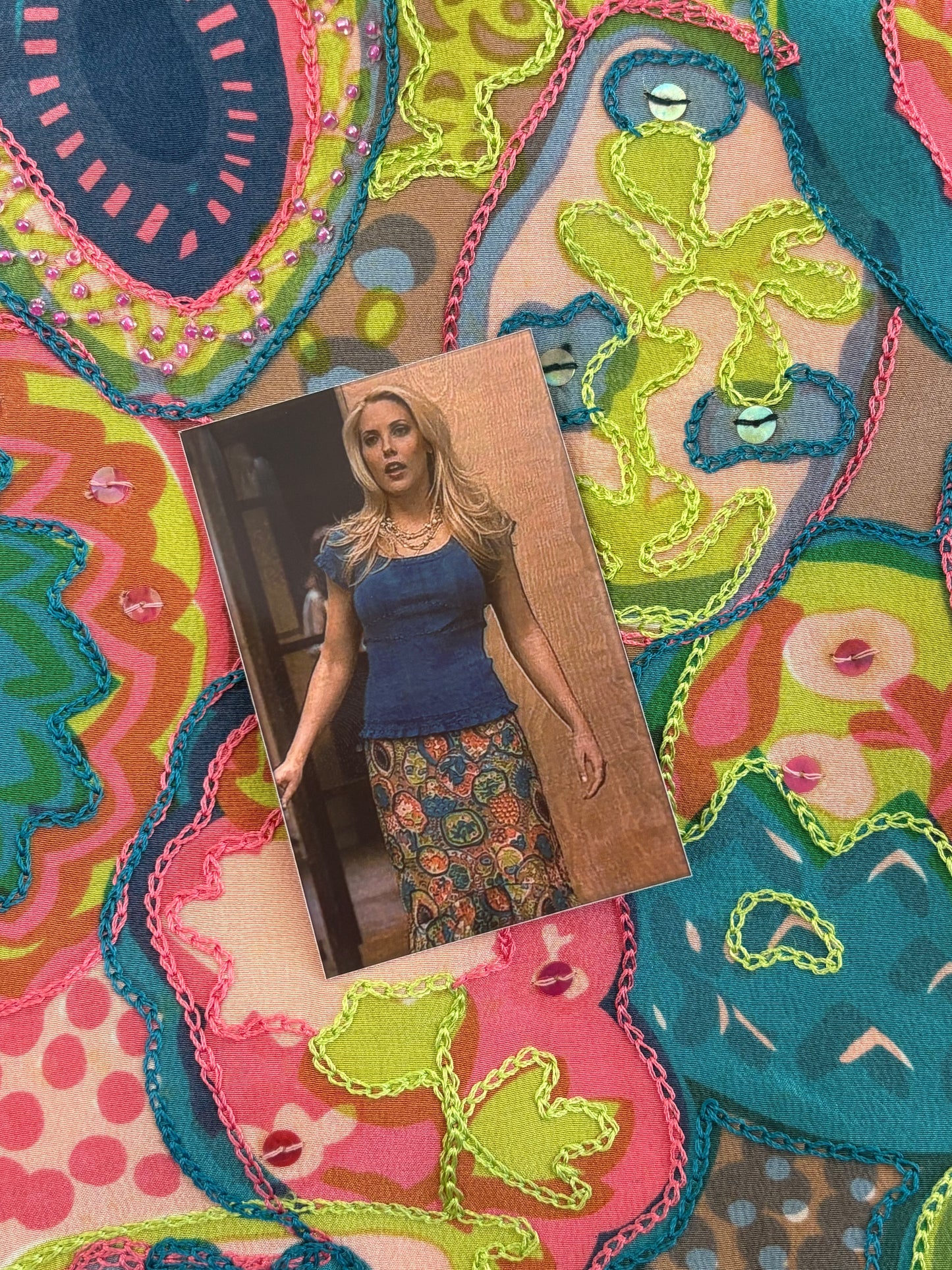 Nanette Lepore Silk beaded Patchwork midi Skirt