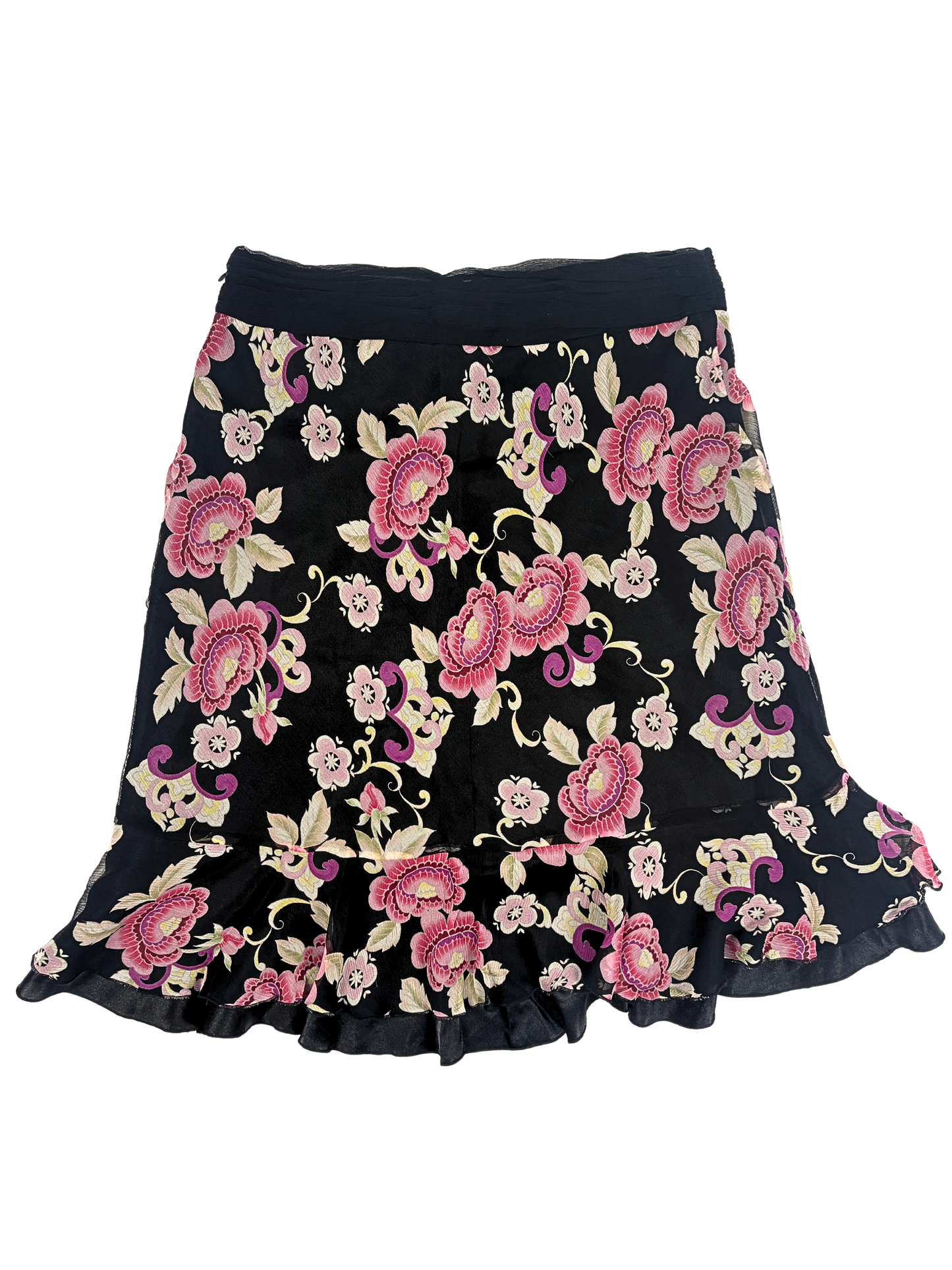 Laundry by Shelli Segal Silk Floral Skirt